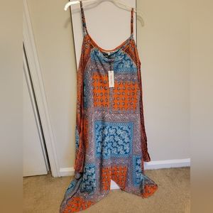 Speed Control, XL, Orange, Blue, and White Dress